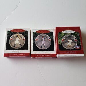 NWT Hallmark Keepsake Ornaments Gehrig, Paige, Robinson Baseball Hero - set of 3